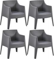 4er Set Stühle Bartal dunkelgrau 4er Set Stühle Bartal dunkelgrau