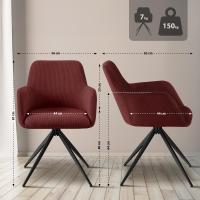 Esszimmerstuhl Olema Cord bordeauxrot 