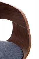 2er Set Barhocker Kingston Stoff walnuss/blau 