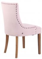 4er Set Esszimmerstühle Aberdeen Samt antik-hell pink 