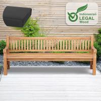 Teakbank Daxon mit Sitzkissen 240 cm dunkelgrau 