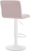 2er Set Barhocker Peru Samt weiß rosa 