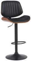 Barhocker Clawson Kunstleder schwarz walnuss/schwarz 