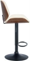 Barhocker Nova Kunstleder schwarz walnuss/creme 