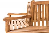 Baumbank Sonja mit Armlehnen 200 cm teak 