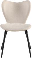 2er Set Esszimmerstuhl Maika Stoff creme 
