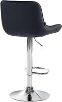Barhocker Vonore Samt chrom schwarz 