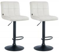 2er Set Barhocker Peru Samt schwarz creme 