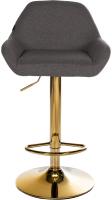 2er Set Barhocker Braga Gold Stoff dunkelgrau 