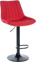 Barhocker Toni Stoff schwarz rot Barhocker Toni Stoff schwarz rot