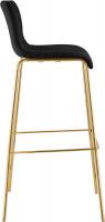Barhocker Hover Stoff 4-Fuß Gold dunkelgrau 