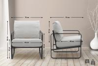 Lounger Manea Stoff creme 