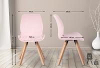 2er Set Stuhl Luna Samt pink 