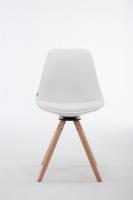 Besucherstuhl Calais Drehbar Natura Rund weiß 