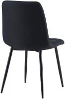 4er Set Esszimmerstühle Asti Stoff schwarz 