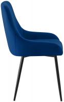 Esszimmerstuhl Elmira Samt schwarz dunkelblau 