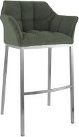 Barhocker Damaso E Cord mit 4-Fuß Gestell grün 