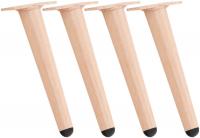 4er Set Möbelfüße 21 cm hellbraun
