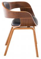 2er Set Stühle Kingston Kunstleder walnuss/schwarz 