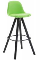 Barhocker Franklin Vollgepolstert Kunstleder Square Schwarz (eiche) grün