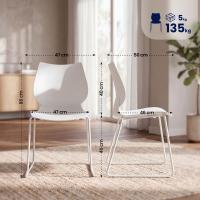 4er Set Stuhl Houma weiß 