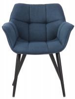 Esszimmerstuhl Roseville Stoff blau 