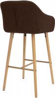 Barhocker Ando Stoff braun 