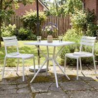 Gartenmöbel-Set Vela mit 2 Stühlen weiß 