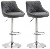 2er Set Barhocker Lazio Kunstleder grau 2er Set Barhocker Lazio Kunstleder grau
