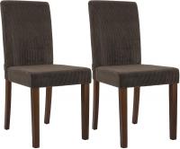 2er Set Esszimmerstuhl Ina Cord antik dunkel braun 