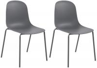 2er Set Stuhl Hardin dunkelgrau