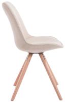 4er Set Stühle Toulouse Stoff Natura Rund creme 