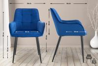 2er Set Esszimmerstuhl Ferndale Samt dunkelblau 2er Set Esszimmerstuhl Ferndale Samt dunkelblau