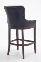Barhocker Lakewood Echtleder, Antik schwarz 