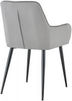 2er Set Esszimmerstuhl Ferndale Samt hellgrau 