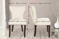 2er Set Esszimmerstuhl Zadar Stoff antik-dunkel creme 