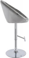 Barhocker London Samt chrom grau 