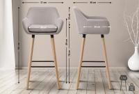 2er Set Barhocker Grant Stoff taupe 