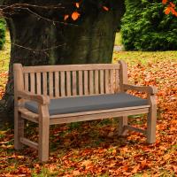 Teakbank Jackson mit Sitzkissen 150 cm + teak dunkelgrau 