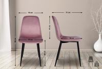 Esszimmerstuhl Napier Samt pink 
