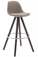 Barhocker Franklin Stoff Rund Cappuccino (eiche) taupe