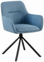 Stuhl Tipton Stoff blau 