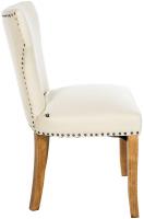 2er Set Esszimmerstuhl Zadar Stoff antik-hell creme 