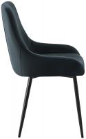 Esszimmerstuhl Elmira Samt schwarz schwarz 