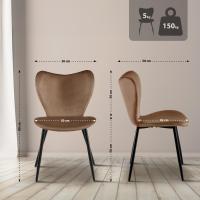 Esszimmerstuhl Maika Samt braun