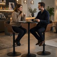 2er Bartisch Set Kivo schwarz 