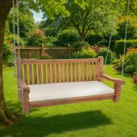 Schaukelbank Joyce mit Sitzkissen 150 cm + teak  creme
