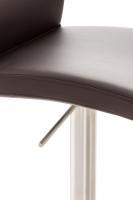 2er Set Barhocker Cadiz Kunstleder edelstahl braun 