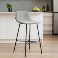 Barhocker Altona Stoff grau