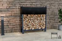 Kaminholzständer + Abdeckplane Martin 25x110x115 cm anthrazit 